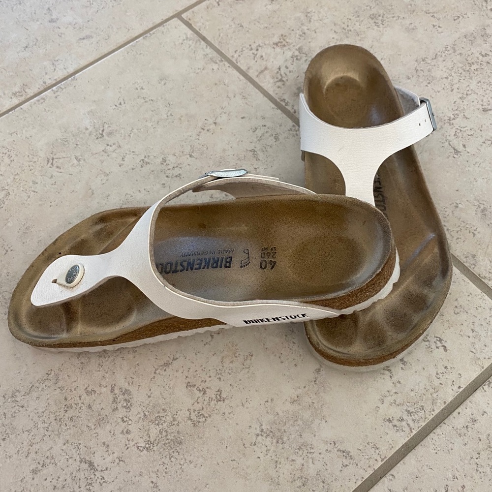 Birkenstock Gizeh White Leather 40